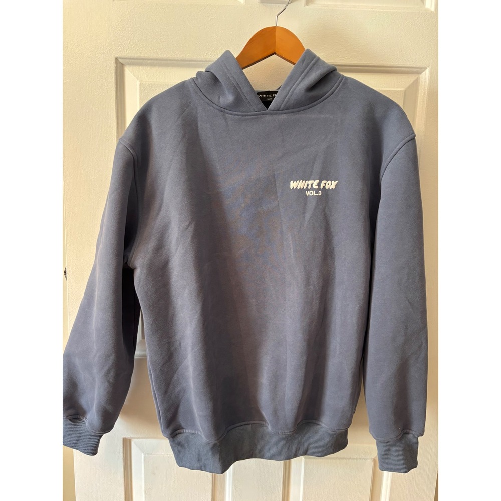 White Fox Boutique Vol 3 Puff Print Oversized Hoodie Blue XS/S